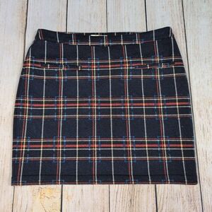 Tulle Anthropology Plaid Mini Skirt Women's Size M Blue‎ Red Clueless vibe